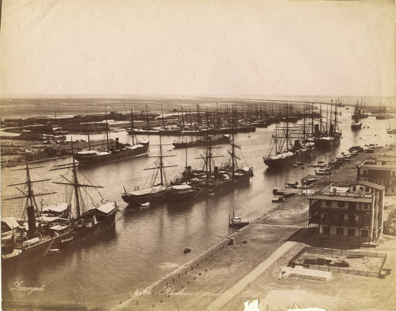 Ships at Anchor at the Suez Canal Thumbnail