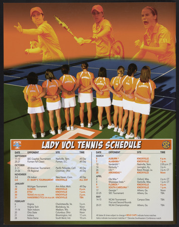 Lady Volunteers tennis media guide, 2009-2010 Miniature
