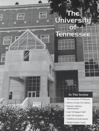 University of Tennessee Lady Volunteers swimming and diving media guide, 1997-1998 Miniature