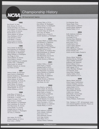 NCAA women's college world series program, 2007 Thumbnail
