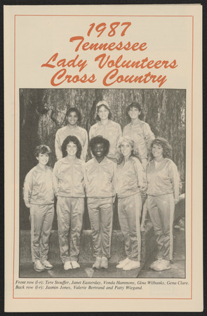 University of Tennessee Lady Volunteers cross country media guide, 1987 Miniaturansicht