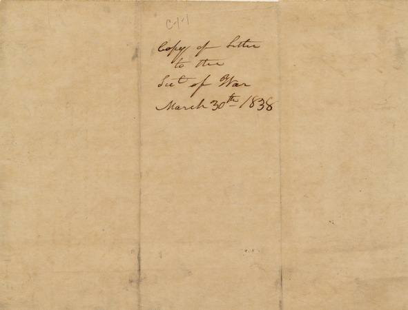 1838 Mar. 30, Nashville [Tennessee, to] Joel R. Poinsett / N[ewton] Cannon miniatura