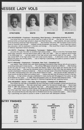University of Tennessee Lady Volunteers cross country media guide, 1988 Miniaturansicht